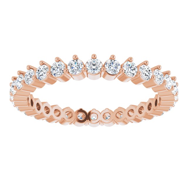 0.90 Carat Round Diamond Eternity Band Stackable Ring for Women - Wedding, Anniversary, Engagement Jewelry Gift - Perfect for Stacking with Other Rings