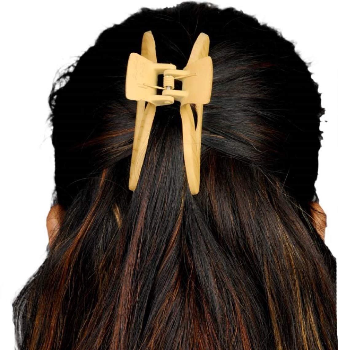 Trendy imioxo Plastic Hair Claw Clips for Women - Medium Size Hair Clutch Set of 3 - Perfect for Ponytails, Buns & Everyday Hairstyles