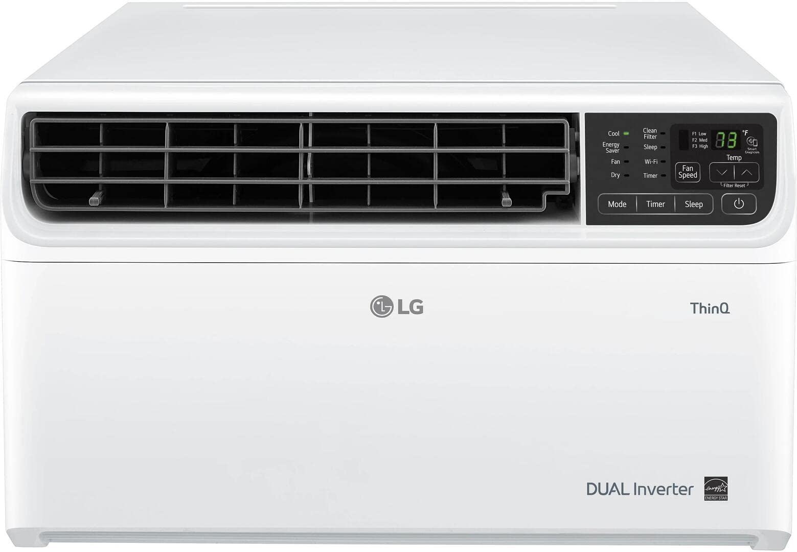LG LW1022IVSM 10000 BTU Smart WiFi Window Air Conditioner - White | Energy Efficient Cooling for Home & Office | Remote Control & Voice Assistant Compatible