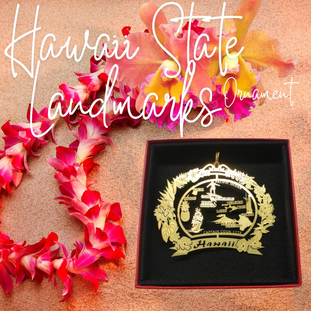 Hawaiian Christmas Ornament - Handmade Island Travel Souvenir & Holiday Gift for Tree Decor, Home Decor, and Hawaiian Vacation Memories
