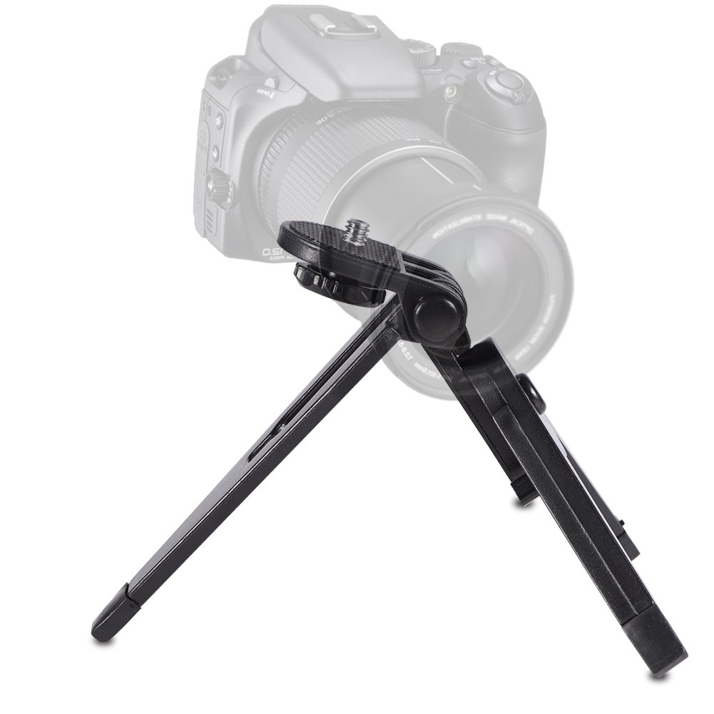 1pc Mini Camera Tripod Stand - Portable Folding Desktop Phone Tripod with Monopod Holder for Smartphones, Action Cameras & DSLR - Perfect for Vlogging, Live Streaming & Outdoor Photography