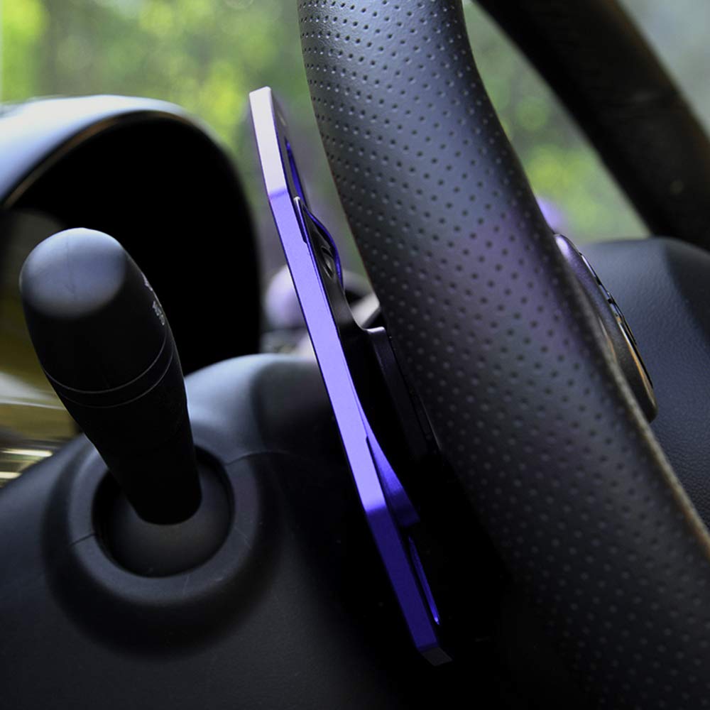 Premium Metal Alloy Steering Wheel Paddle Shifter Extension Kit - Compatible with Mercedes-Benz Smart Fortwo 451 (2009-2017) & Forfour 453 (2015-2017) - Blue Shift Paddle Blade Replacement & Decorative Upgrade for Enhanced Driving Experience - Perfect for Racing Enthusiasts & Custom Car Modifications