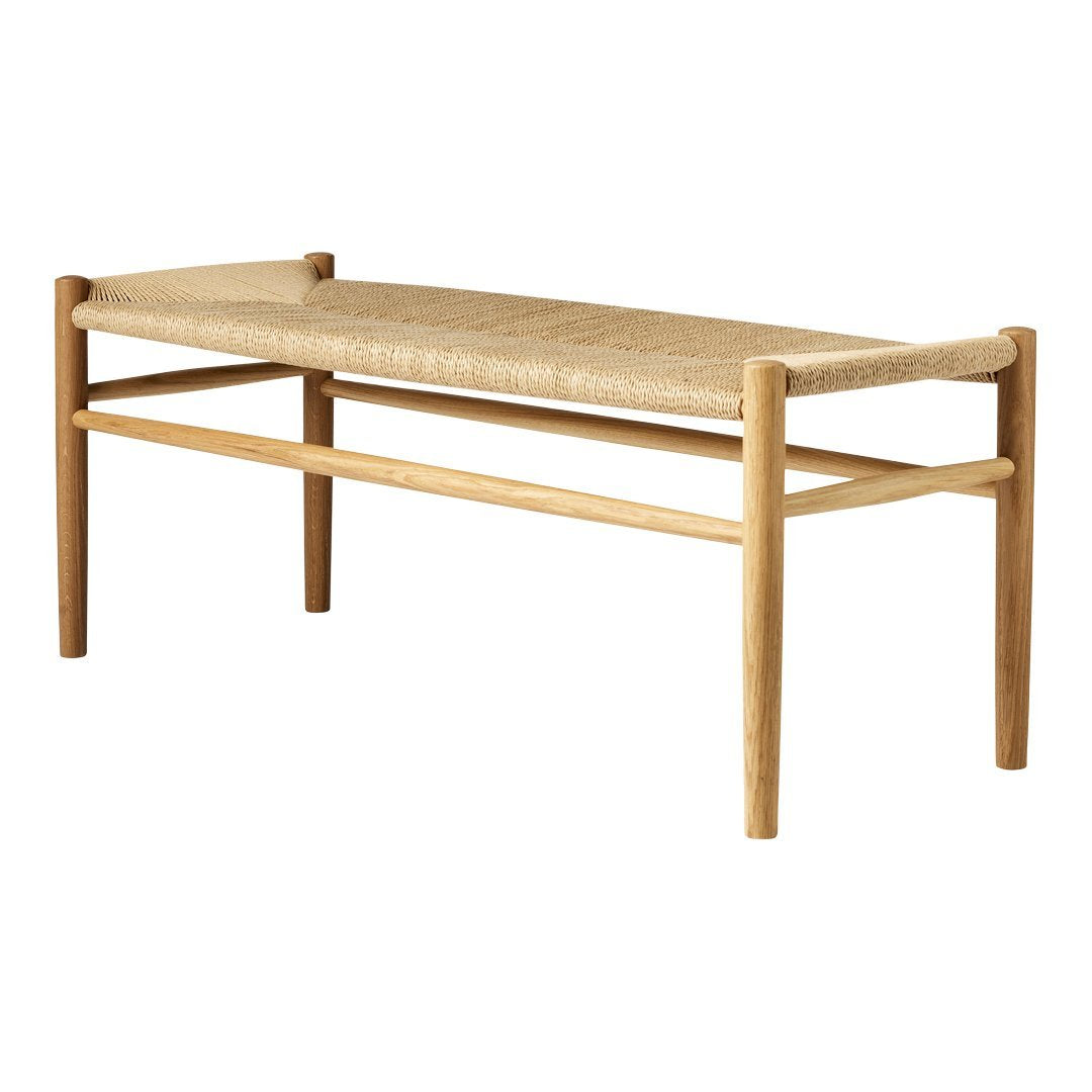 Jorgen Baekmark J83B Bench by FDB Mobler - Modern Scandinavian Wooden Bench for Living Room, Bedroom, or Entryway