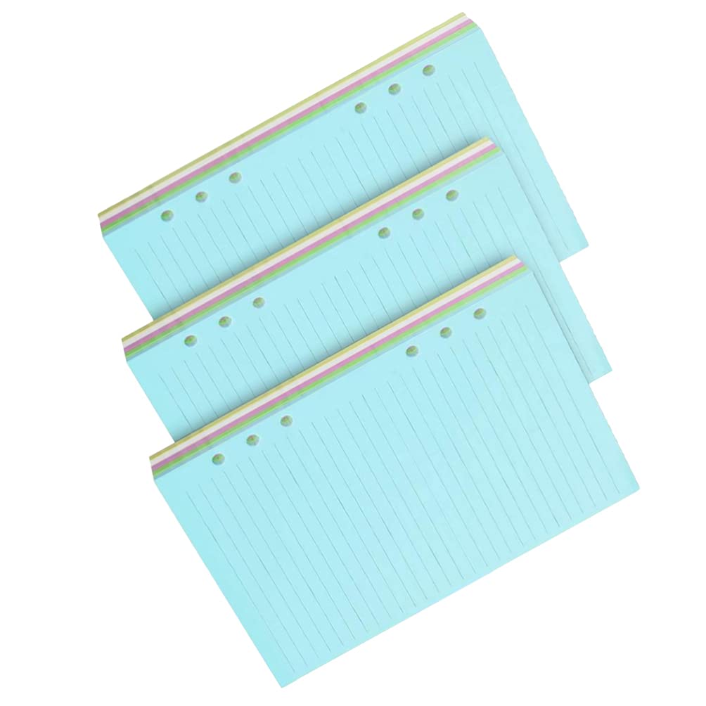 DOITOOL Spiral Notebooks 3-Pack - A5 Refillable Lined Paper with 6 Holes for Binders, 80gsm Premium Loose Leaf Journal Paper in Assorted Colors | Perfect for School, Office & Creative Writing