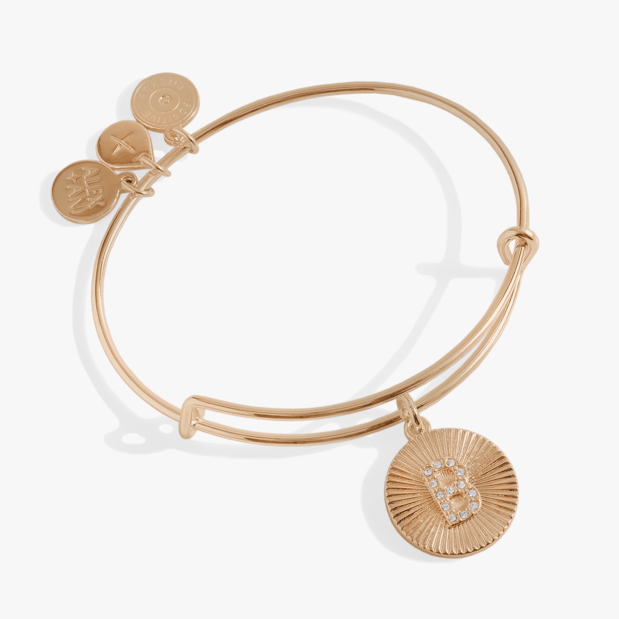 Initial B Pave Starburst Texture Bangle - Elegant Cubic Zirconia Bracelet for Women | Perfect for Parties, Weddings & Everyday Wear