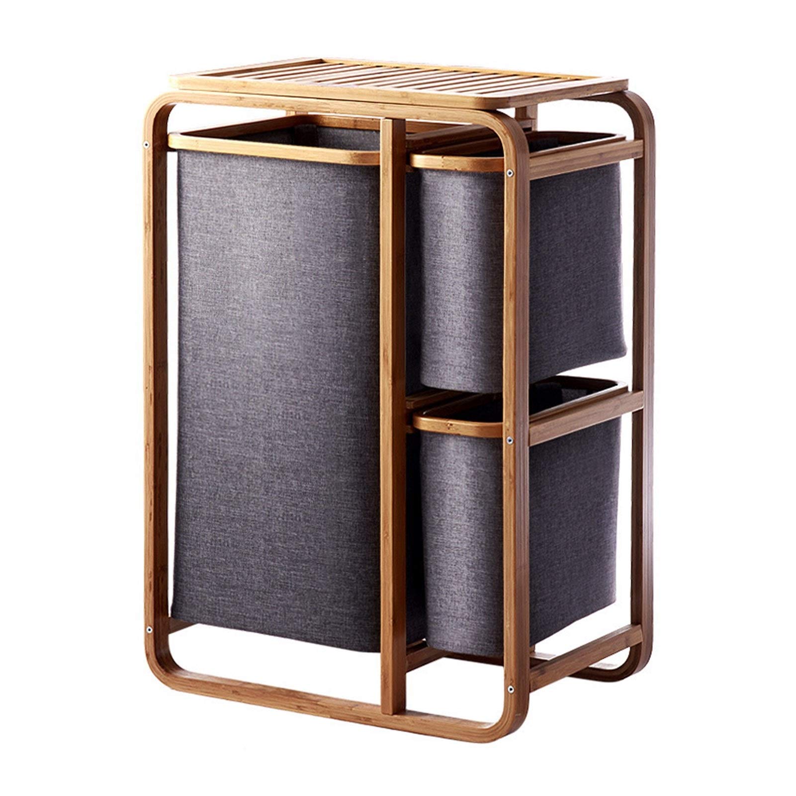 Fuxwlgs 3-Tier Laundry Hamper Basket - Foldable Clothes Organizer for Bedroom, Bathroom & Laundry Room | Space-Saving Dirty Clothes Storage with Wheels