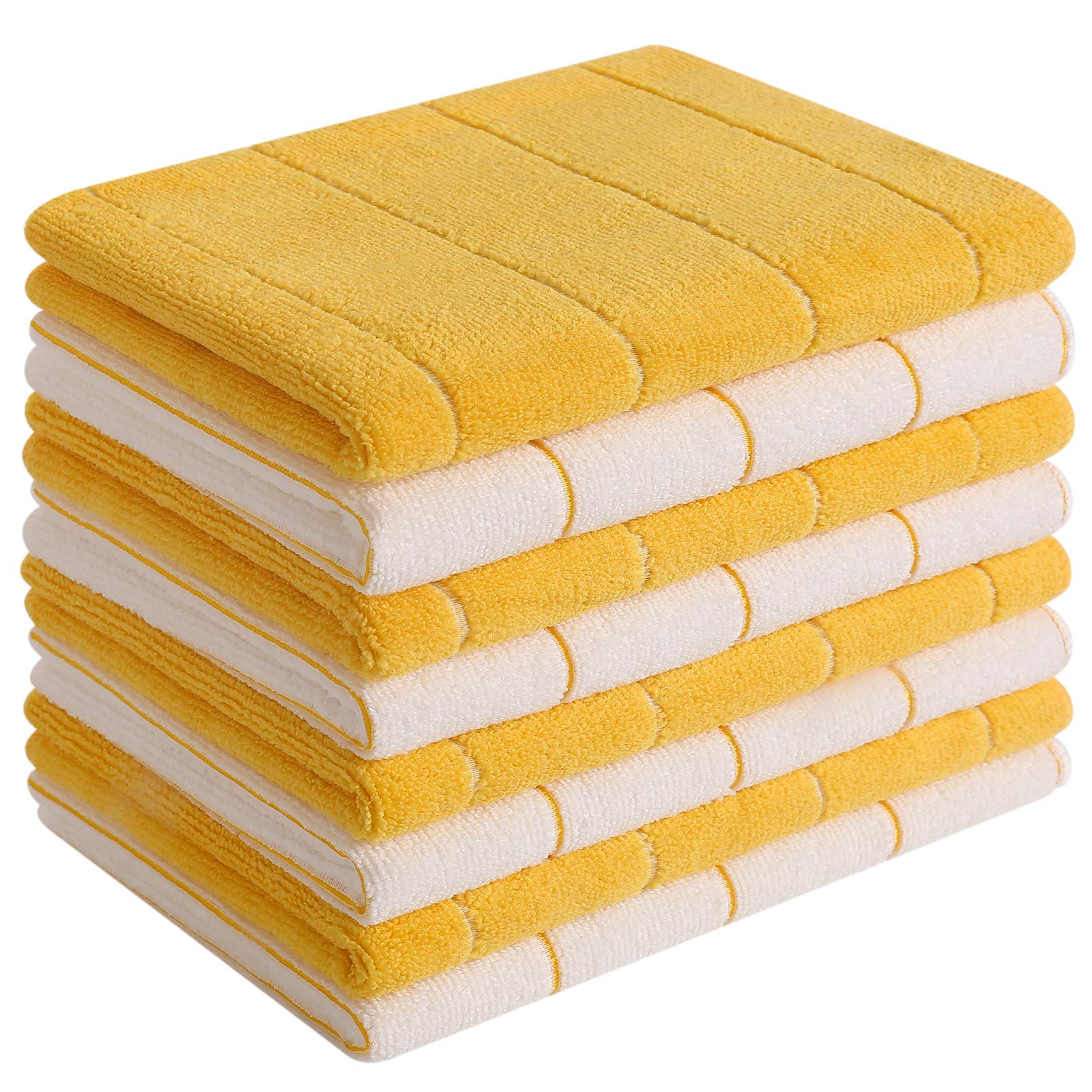 Super Absorbent Microfiber Kitchen Towels - 8 Pack for Dishes & Cleaning