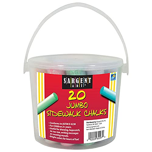 Jumbo Sidewalk Chalk for Kids - 24 Vibrant Colors, Non-Toxic Outdoor Drawing Chalk - Perfect for Driveway Art, Playground Fun & Creative Learning Activities