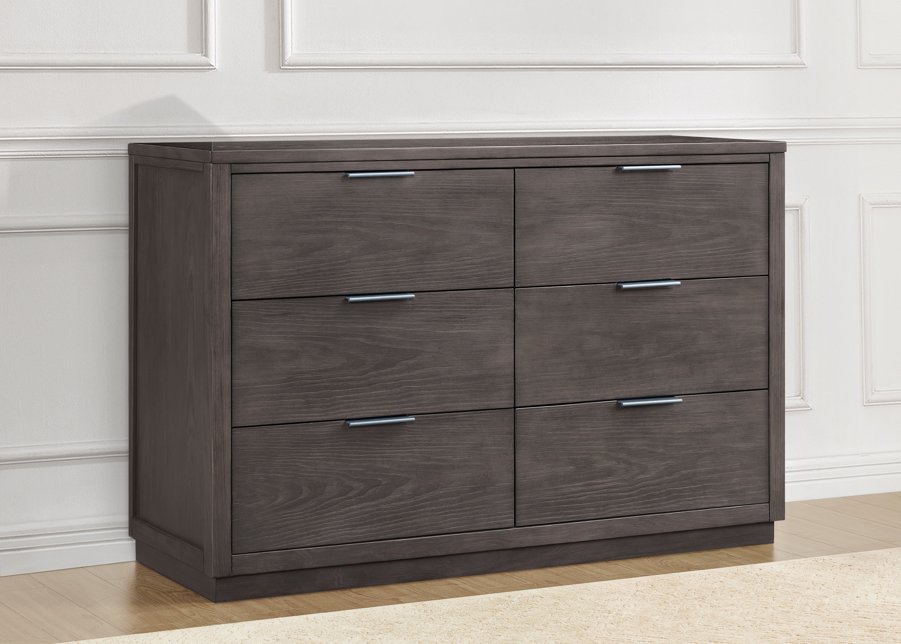 Forever 6-Drawer Dresser with Changing Top & Interlocking Drawers - Natural Wood Nursery Dresser for Baby Room Organization & Storage