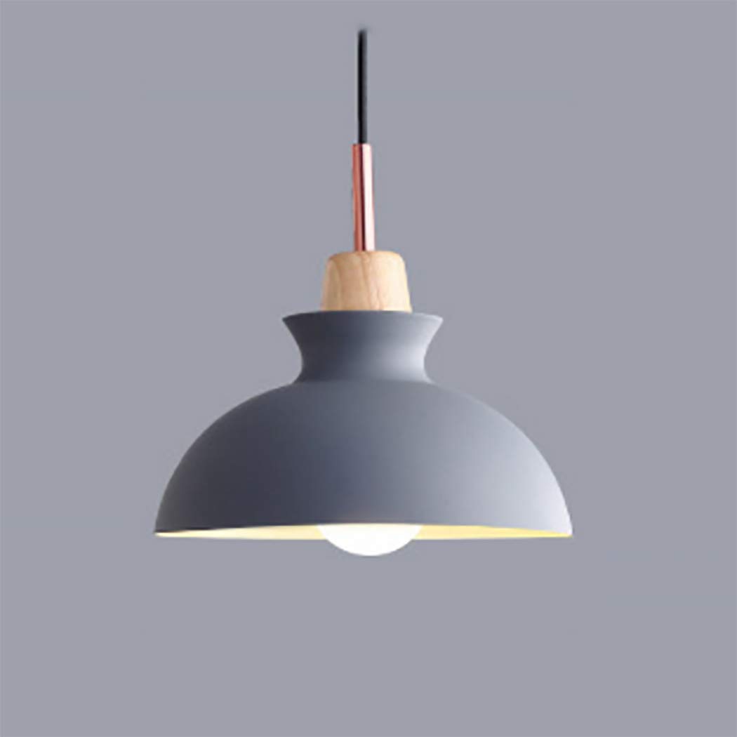 Modern 11 Inch Aluminum Pendant Light - Nordic Style Postmodern Ceiling Hanging Lamp for Dining Room, Kitchen, Coffee Bar & Living Room - Gray - Perfect for Home Decor, Restaurant Lighting & Cafe Ambiance