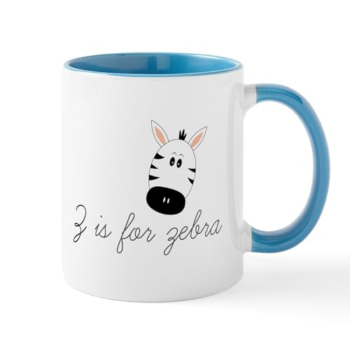 White/Blue Inside - Z Is For Zebra Mugs
