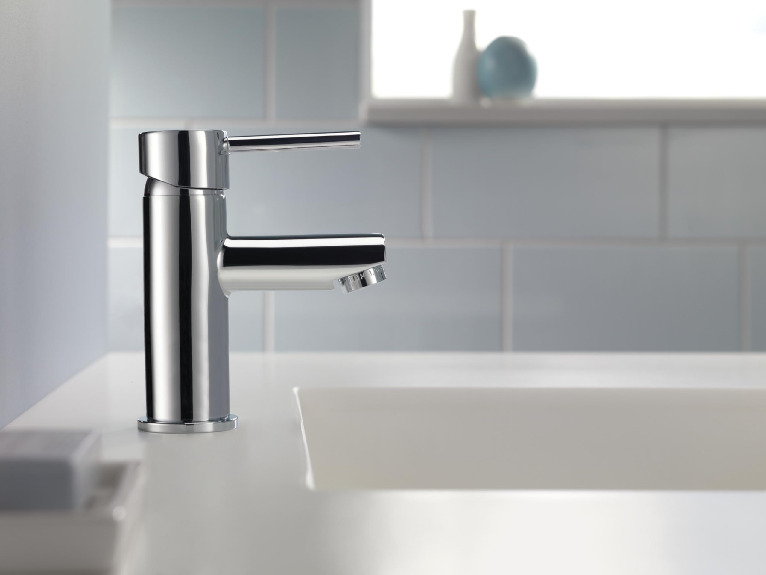 Delta 559LF-SSPP Modern Single-Handle Bathroom Sink Faucet - Brushed Nickel Finish, 7.25