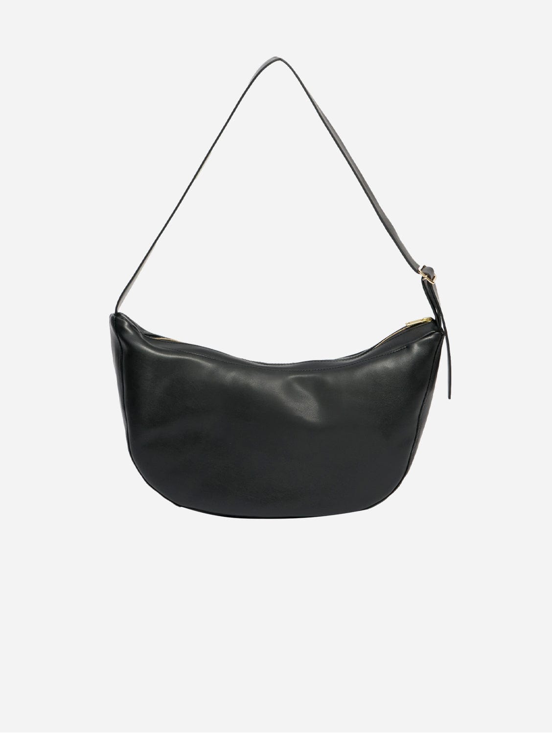 Oleatex Vegan Olive Leather Half Moon Crossbody Bag for Women | Night Black | Perfect for Evening Events, Parties, and Casual Outings