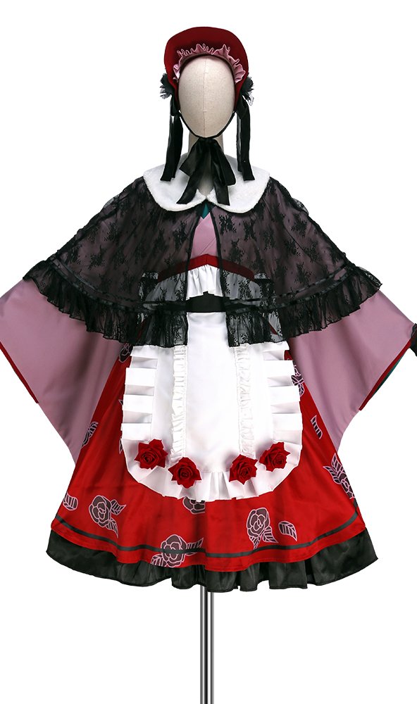 Cosonsen Rozen Maiden Shin KU Reiner Rubin 15th Taisho Romance Cosplay Kimono Costume - Anime Convention, Halloween Dress Up, Japanese Lolita Fashion Outfit