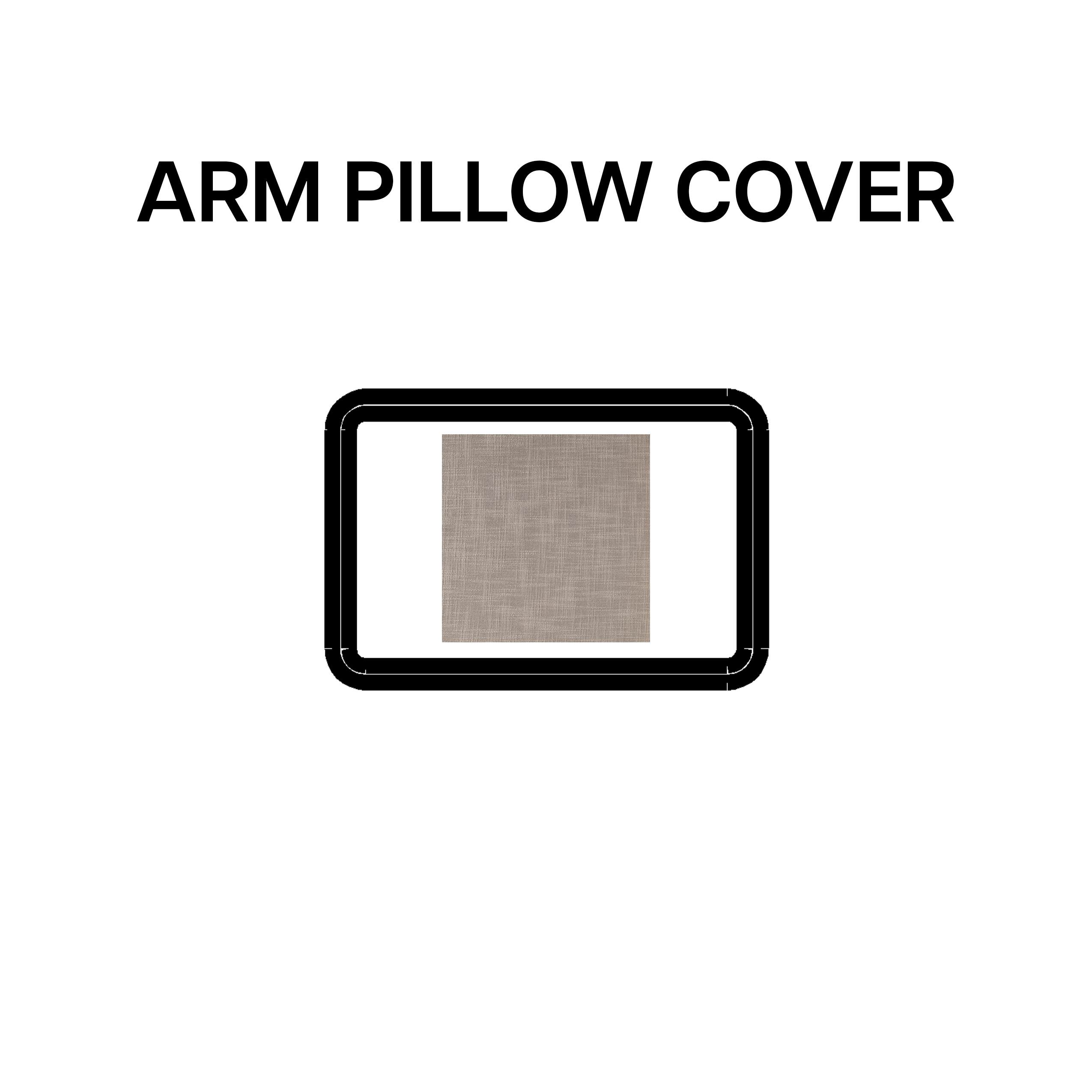 Premium Arm Pillow Cover - Soft Cinder Gray BP 639 8 - Perfect for Sofas, Beds & Home Decor