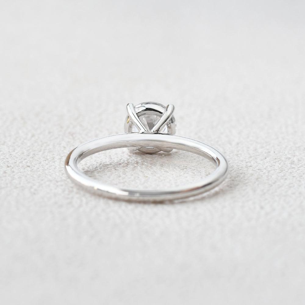 1.0 Carat Round Cut Moissanite Solitaire Engagement Ring - Classic Wedding Band for Women, Perfect for Proposals, Anniversaries & Special Occasions