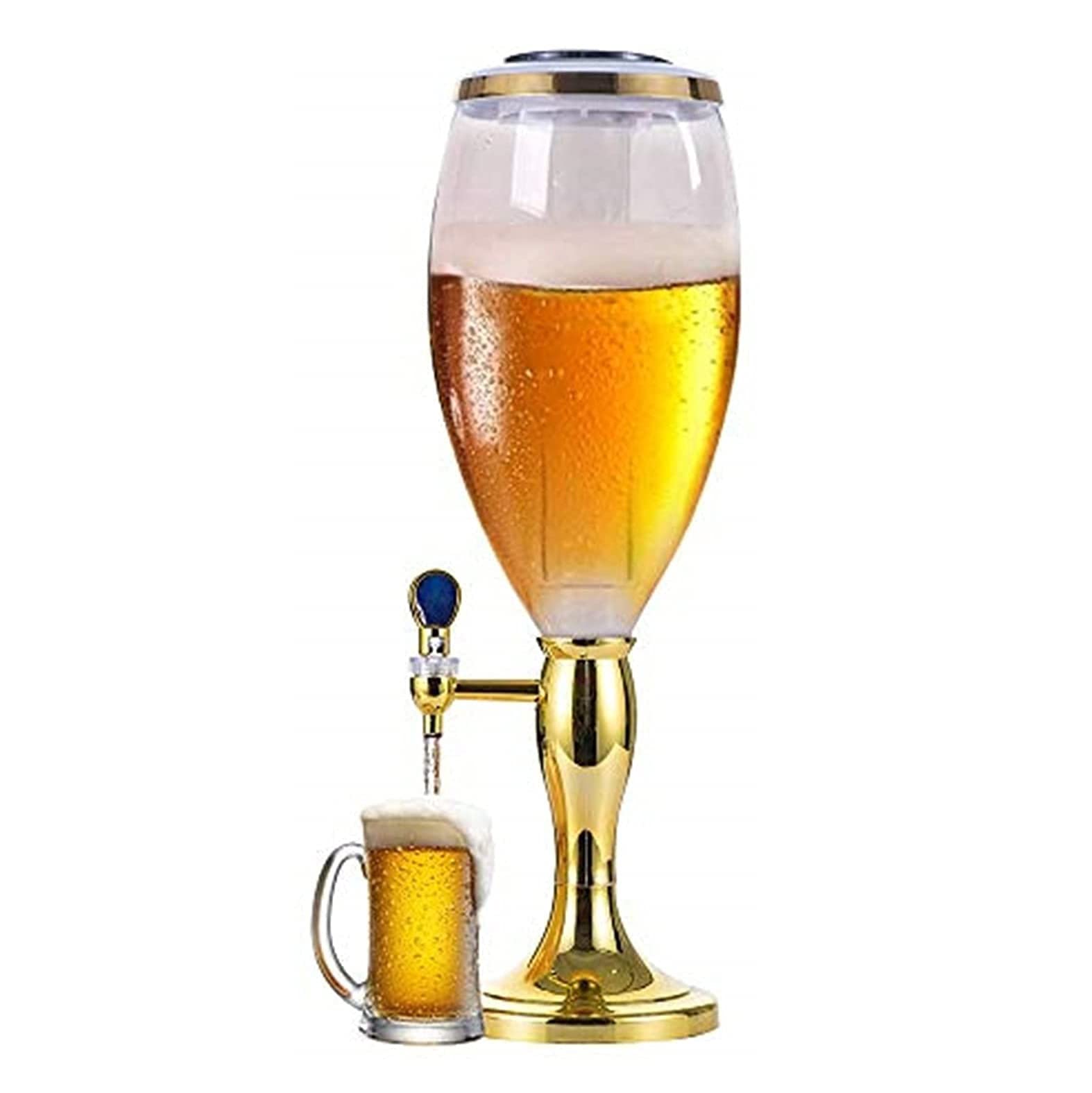 3L Spherical Beer Tower Dispenser - KDLK Beverage Dispenser for Draft Beer, Cocktails & Cold Drinks | Perfect for Home Bars, Parties, Family Gatherings & Commercial Use
