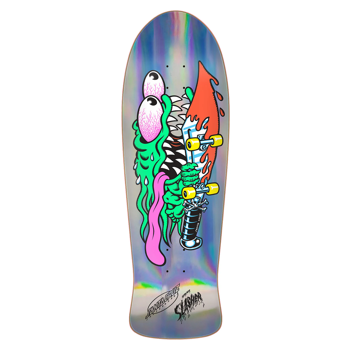 Santa Cruz Meek Slasher Silver Foil Reissue Skateboard Deck 10.1