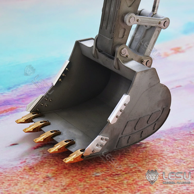 1/14 Scale LESU RC Metal Hydraulic Wheeled Excavator Model - ET30H with Pump Cabin, Sticker Display, Grapple, Ripper Bucket & Scraper Compactor - Perfect for Construction Toy Collection, RC Hobbyists and Model Display Scenes