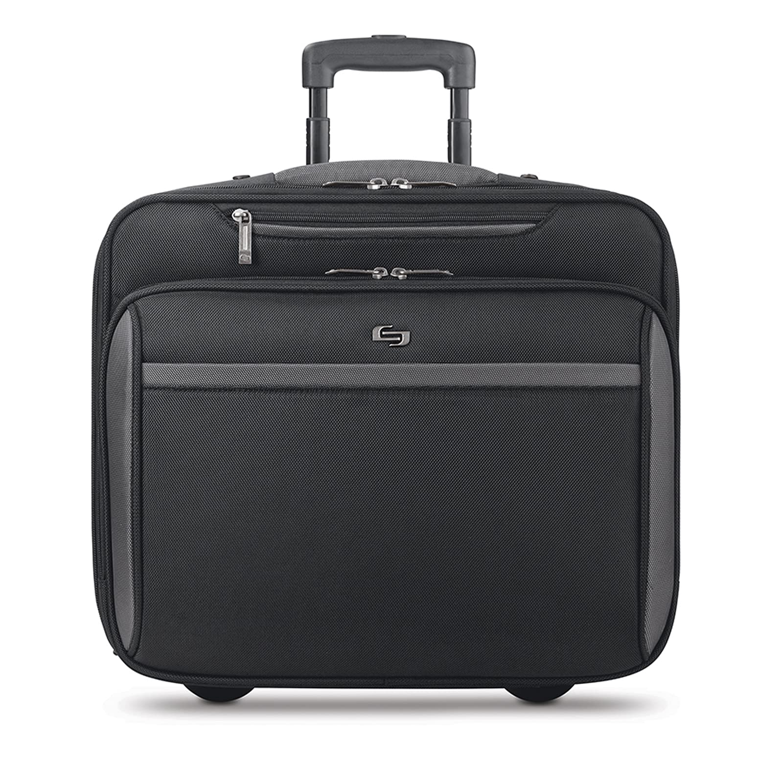 Solo New York 16-Inch Rolling Laptop Case with Overnight Compartment & Detachable Sleeve - Black (CLA902-4) | Perfect for Business Travel, Commuting & Airplane Carry-On