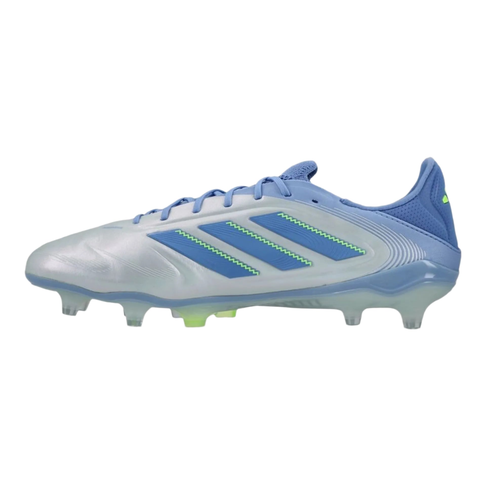 Adidas Copa Pure III Elite FG Soccer Cleats - Blue/Lucid Lemon for Men | High-Performance Football Shoes for Firm Ground | Perfect for Matches & Training