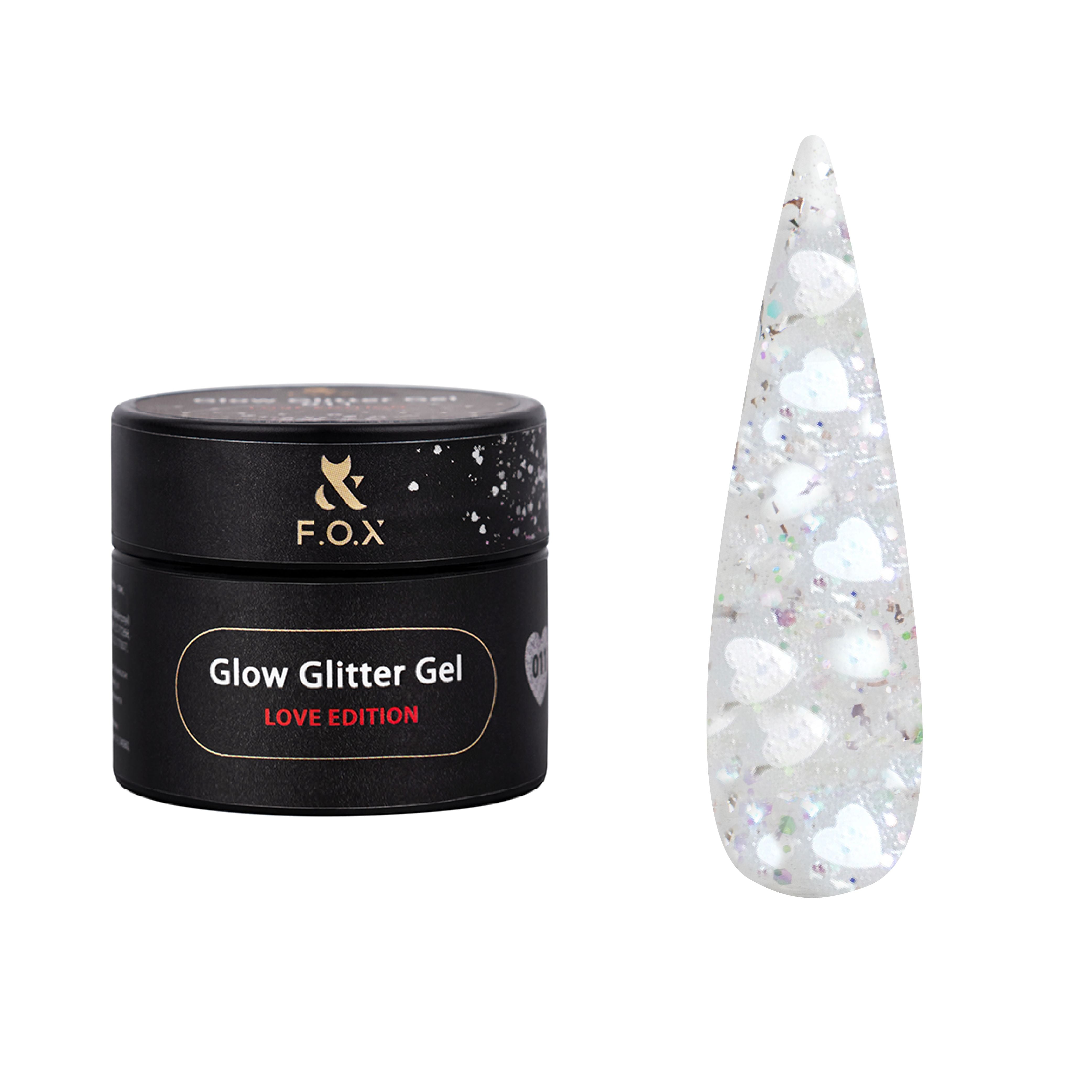 F.O.X Glow Glitter Gel 011 - Shimmering Body & Face Glitter Gel for Parties, Festivals, and Makeup - Long Lasting & Waterproof