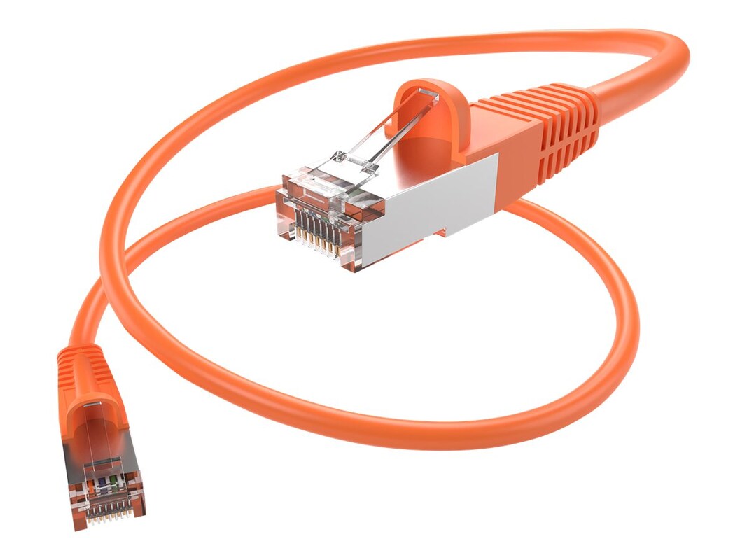 15Ft Cat5E Shielded Ethernet Cable - Orange, F/UTP, Snagless RJ45 Connector - High-Speed Network Cable for Home Office, Gaming & Server Setup