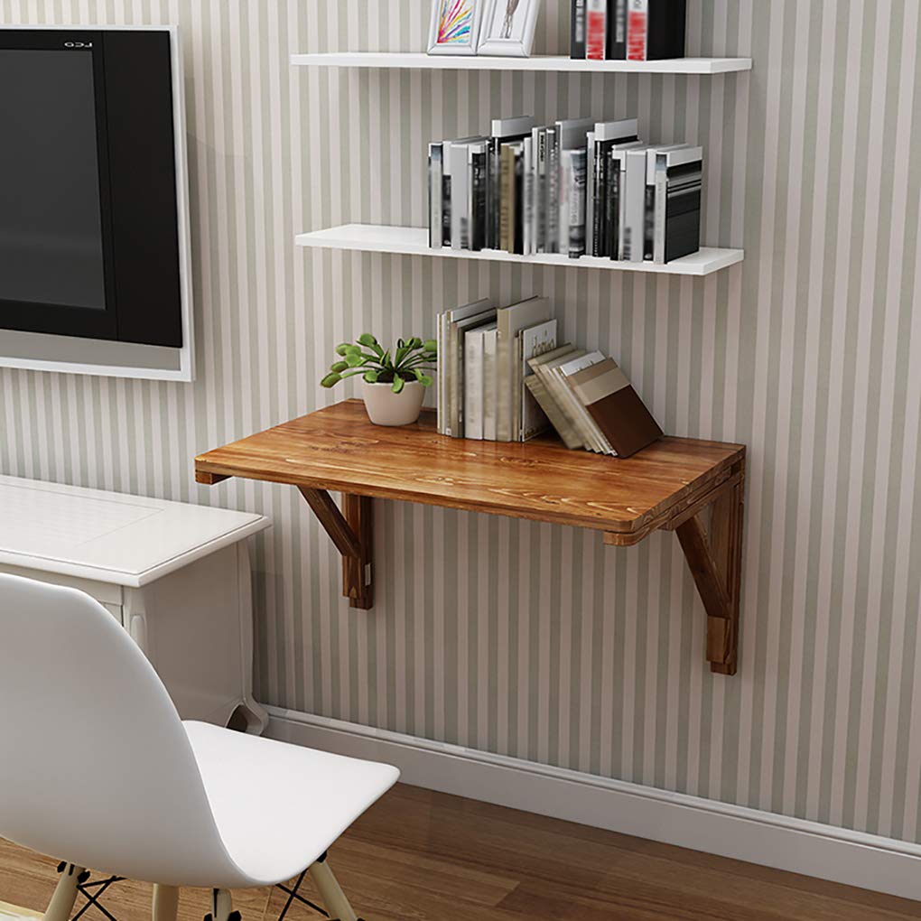 Wall-Mounted Folding Desk - Solid Wood Drop Leaf Table for Dining, Study & Kitchen | Space-Saving Computer Desk & Learning Table | Multiple Size Options | Perfect for Small Apartments, Home Offices & Compact Spaces