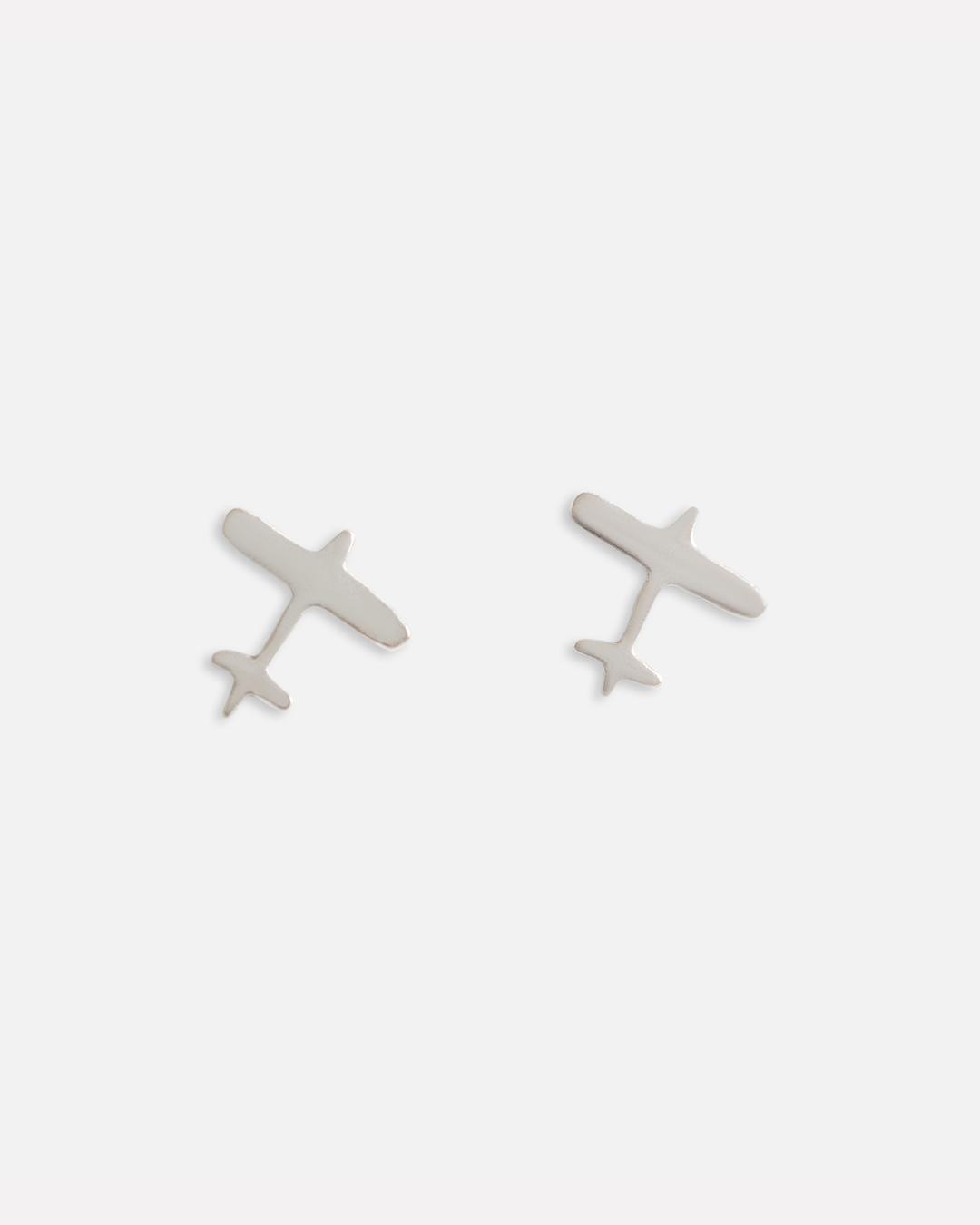 Sky & Plane Stud Earrings - Dainty Silver Aviation Jewelry for Women - Perfect for Travel, Flying & Everyday Wear