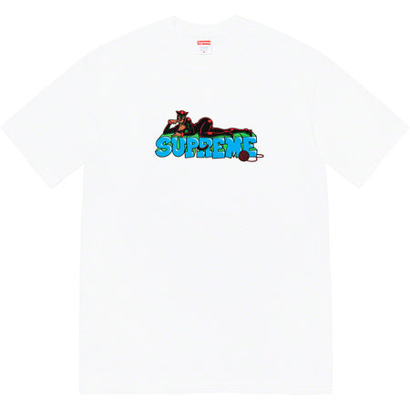 Supreme Catwoman Graphic T-Shirt for Women - White Cotton Tee - Perfect for Cosplay, Halloween & Casual Wear