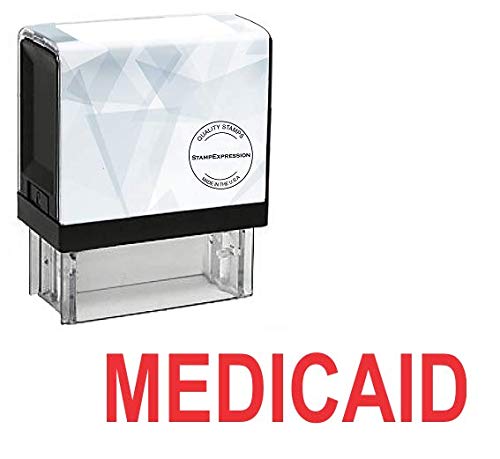 Medicaid Office Self Inking Rubber Stamp with Red Ink - Professional A-5735 Stamp for Medical Forms, Claims & Documents - Perfect for Healthcare Providers & Administrative Use