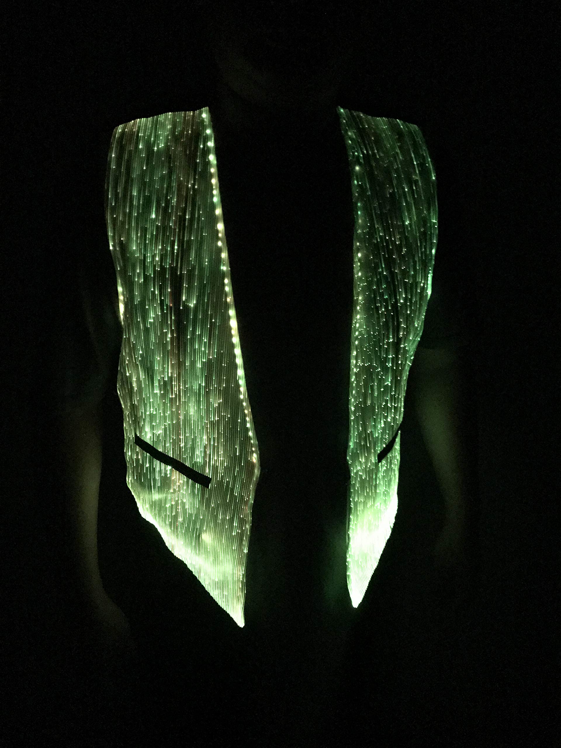 LED Fiber Optic Light Up Vest for Men - Glow in Dark Luminous Waistcoat with Mobile APP Control (Size L, White) - Perfect for Raves, Concerts, Night Running & Safety Visibility