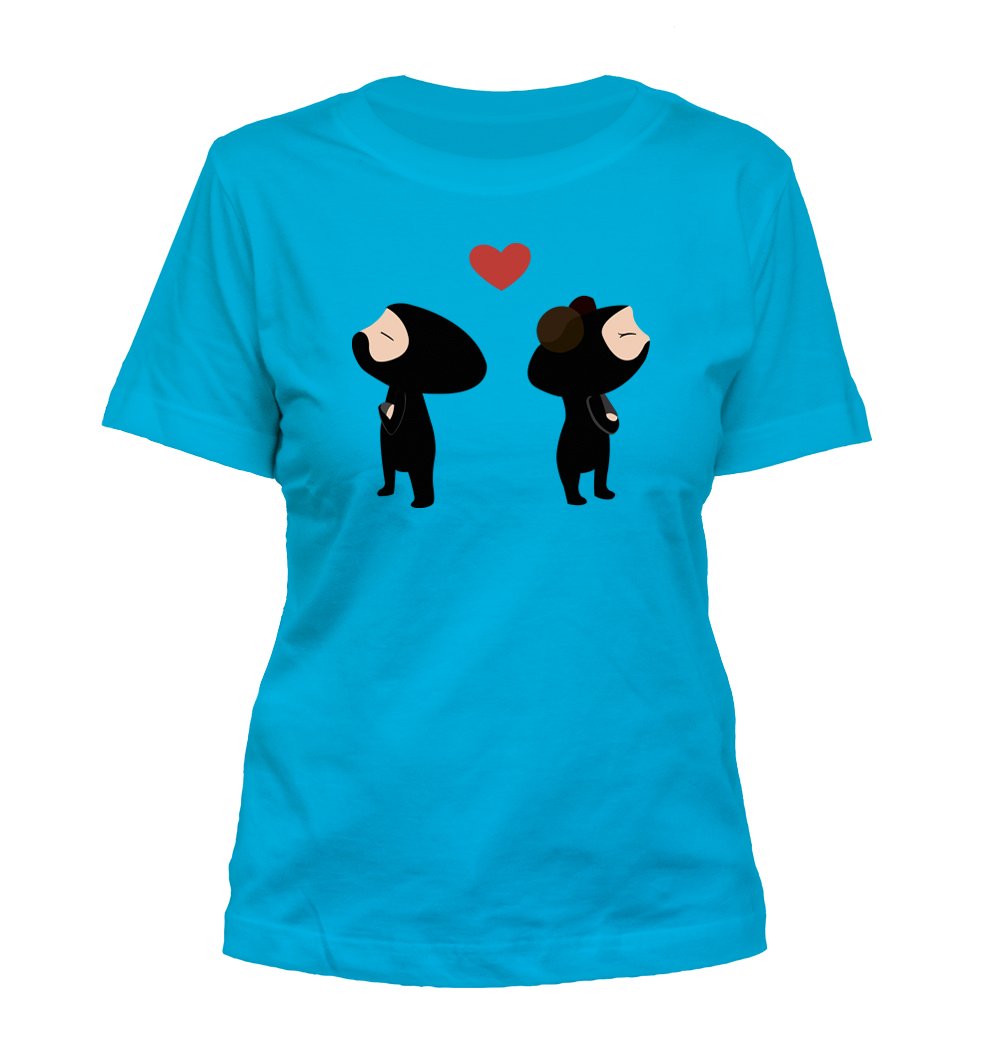 Funny Humor Women's T-Shirt - Ninja Love #237 Graphic Tee for Casual Wear & Gifts | Perfect for Everyday Outfits, Parties, and Relaxing at Home