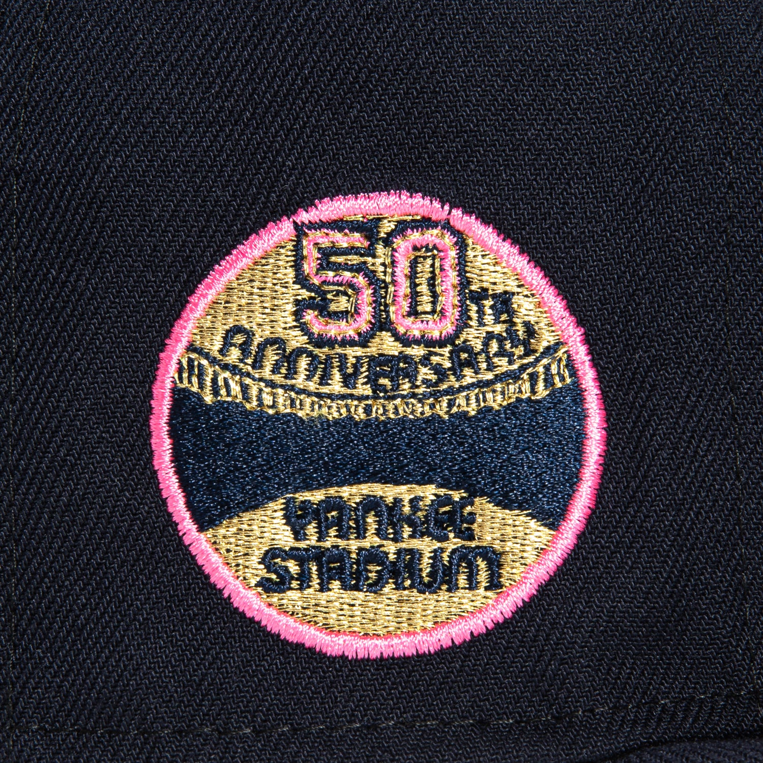 New Era 59Fifty New York Yankees 50th Anniversary Stadium Patch Pink UV Hat - Navy & White - Perfect for Baseball Games, Fan Collections & UV Protection Outdoors