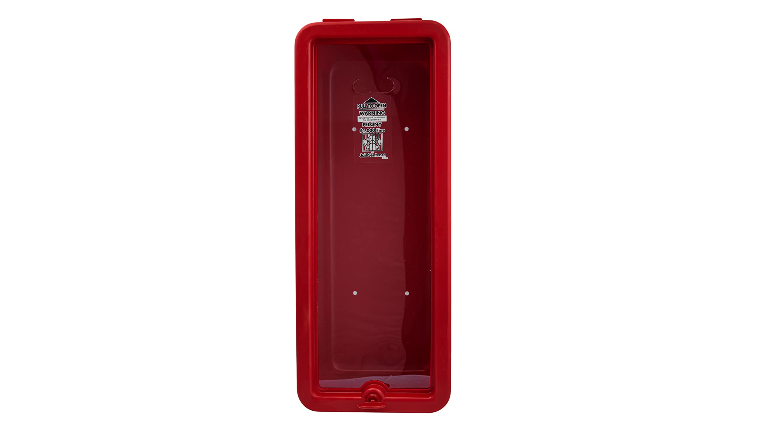 10 lb. Red Surface-Mounted Fire Extinguisher Cabinet - Wall Mounted Safety Storage for Home, Office & Outdoor Use - Durable Fire Protection Solution for Kitchens, Garages & Workspaces