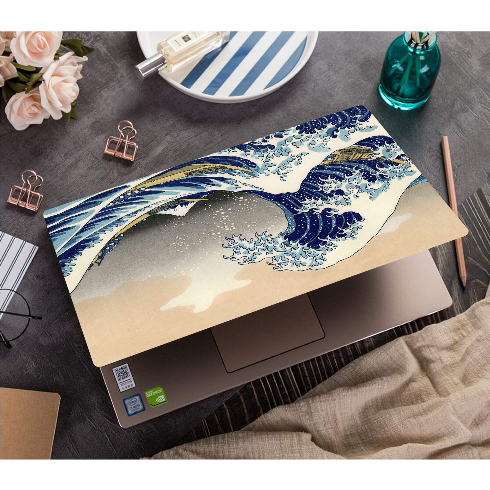 Funut Hard Plastic Protective Case for MacBook Pro 13 inch (2024-2016 Models) - Compatible with M2/M1 A2338/A2251/A2289/A2159/A1989/A1706/A1708, Slim Shell Cover with Touch Bar Cutout - Sea Wave Design - Perfect for Work, Travel & School Protection