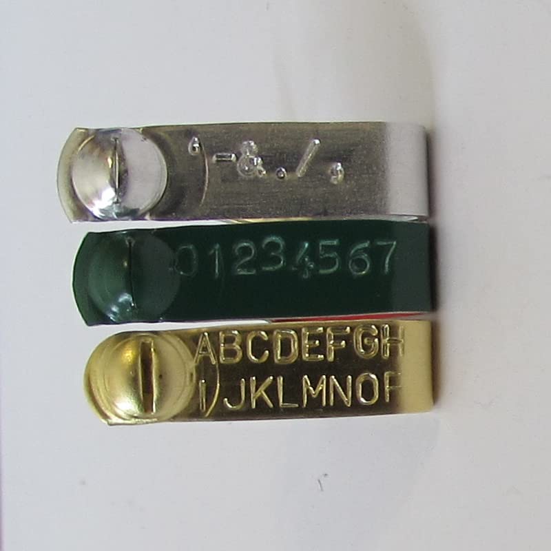 Custom Stamped Aluminum Wing Bands for Poultry - Jiffy Wing Bands for Chickens, Gamefowl, Pheasants, Quail & Chucker Birds (100 Pack, Green) - Perfect for Poultry Identification & Tracking