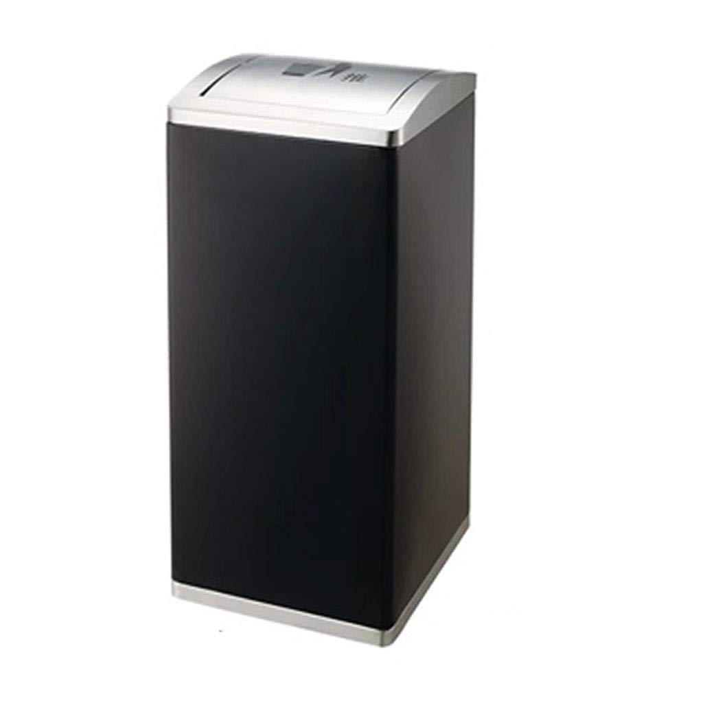 Stainless Steel Outdoor Trash Can with Inner Bucket - Kitchen & Garden Waste Bin for Recycling & Garbage Disposal (Color: Black, Size: Standard) - Perfect for Patio, Backyard, and Home Organization