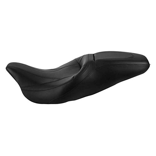 Premium One-Piece 2-Up Bucket Seat for Harley Davidson Road King/Street Glide/Electra Glide/Road Glide (2009-2023) - Comfortable Motorcycle Driver & Passenger Seat for Long Rides & Cruising