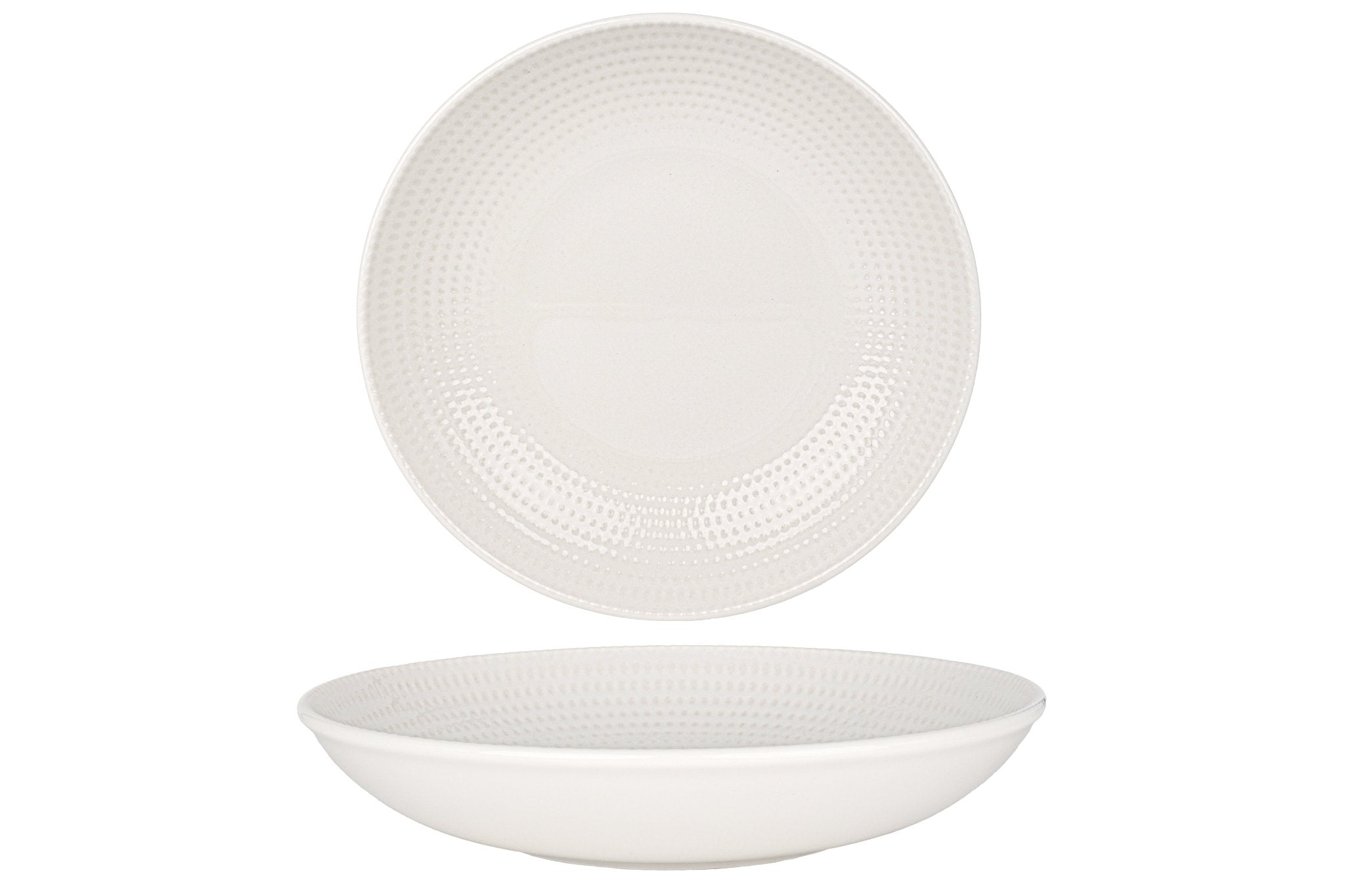 Pure Dot Dinnerware Set - 24-Piece Porcelain Tableware for 6, Includes Plates, Bowls & Mugs - Elegant Dinner Set for Restaurants, Weddings & Home Dining