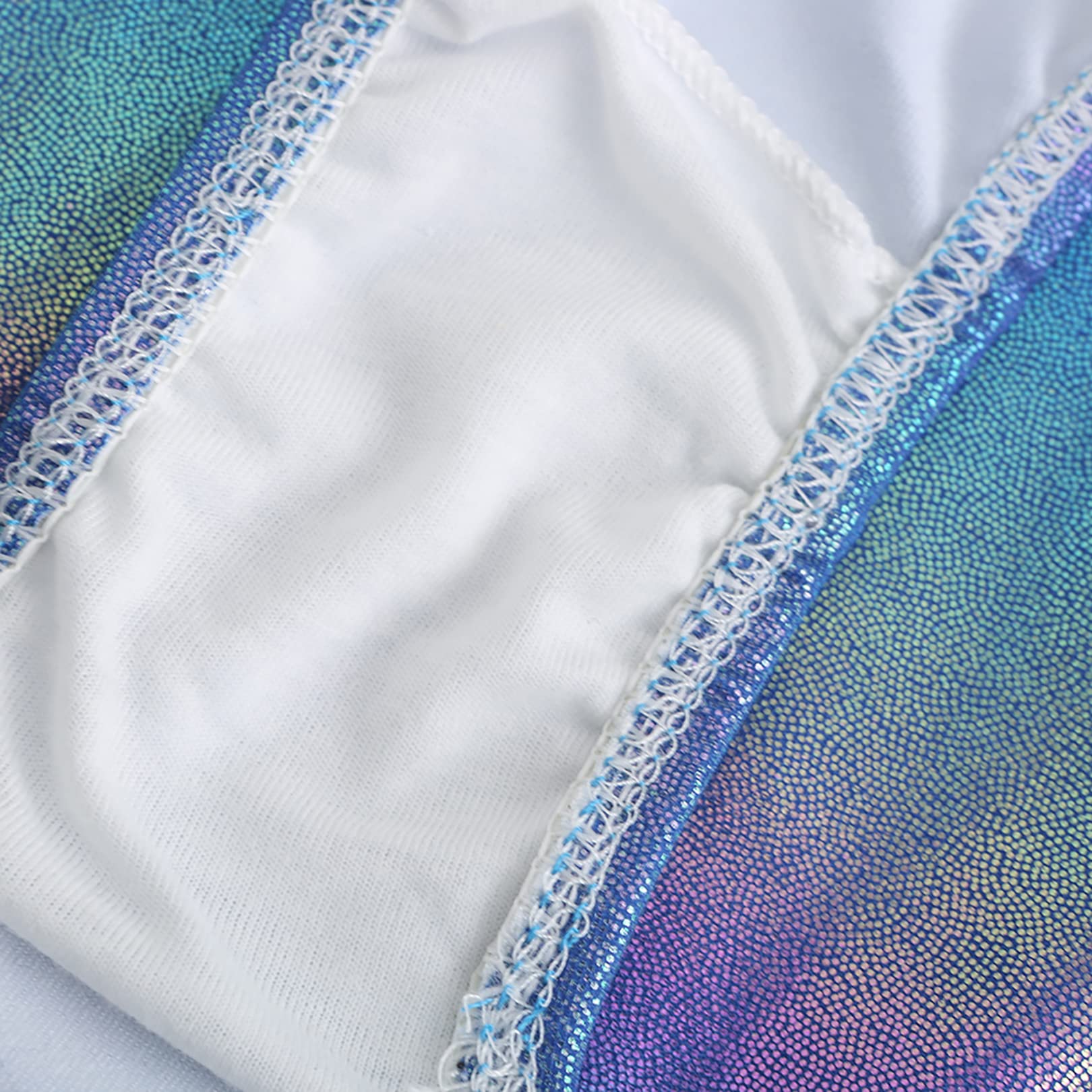 Sparkly Beaded Long Sleeve Gymnastic Leotard for Girls - Flame Design Dance Bodysuit for Ballet, Gymnastics & Performance Costume
