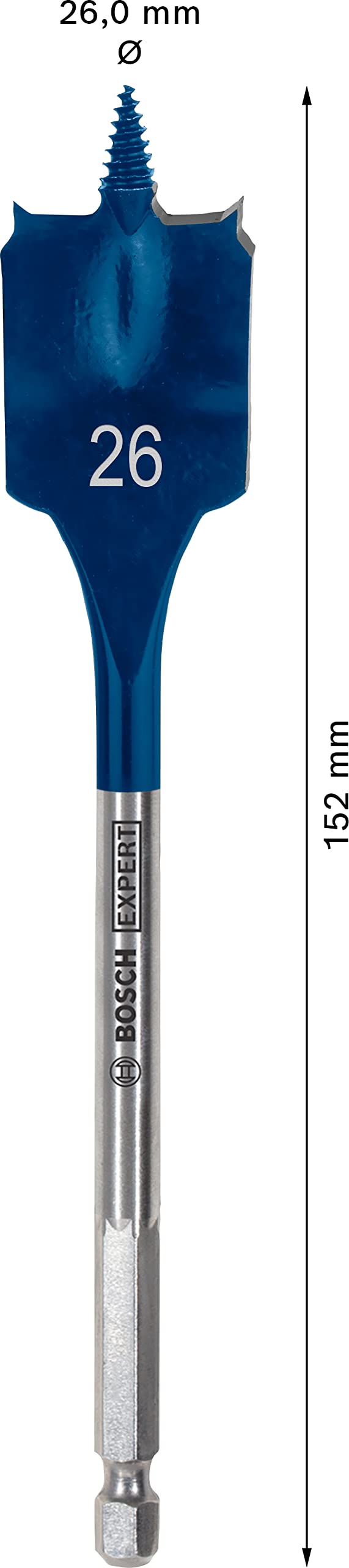 Bosch Professional 1x Expert SelfCut Speed Spade Drill Bit 26mm - High Performance Rotary Impact Drill Accessory for Woodworking, Metal & DIY Projects