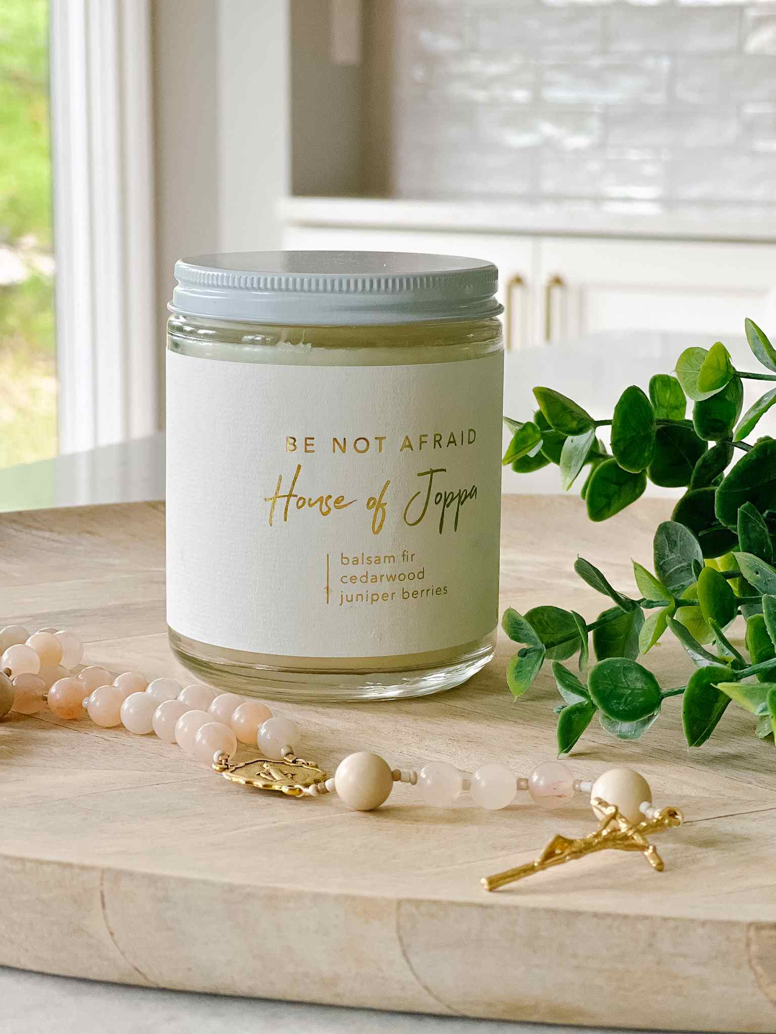 Be Not Afraid Scented Candle - Balsam Fir, Cedarwood & Juniper Berries Aromatherapy Candle for Relaxation, Meditation & Home Decor