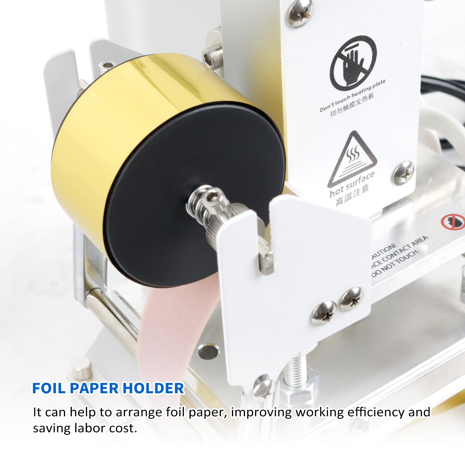 ZS-100B Dual Use Hot Foil Stamping Machine - Manual Gold Foil Embosser for Leather, Paper, Wood & DIY Crafts - Perfect for Customizing Notebooks, Cards & Leather Goods