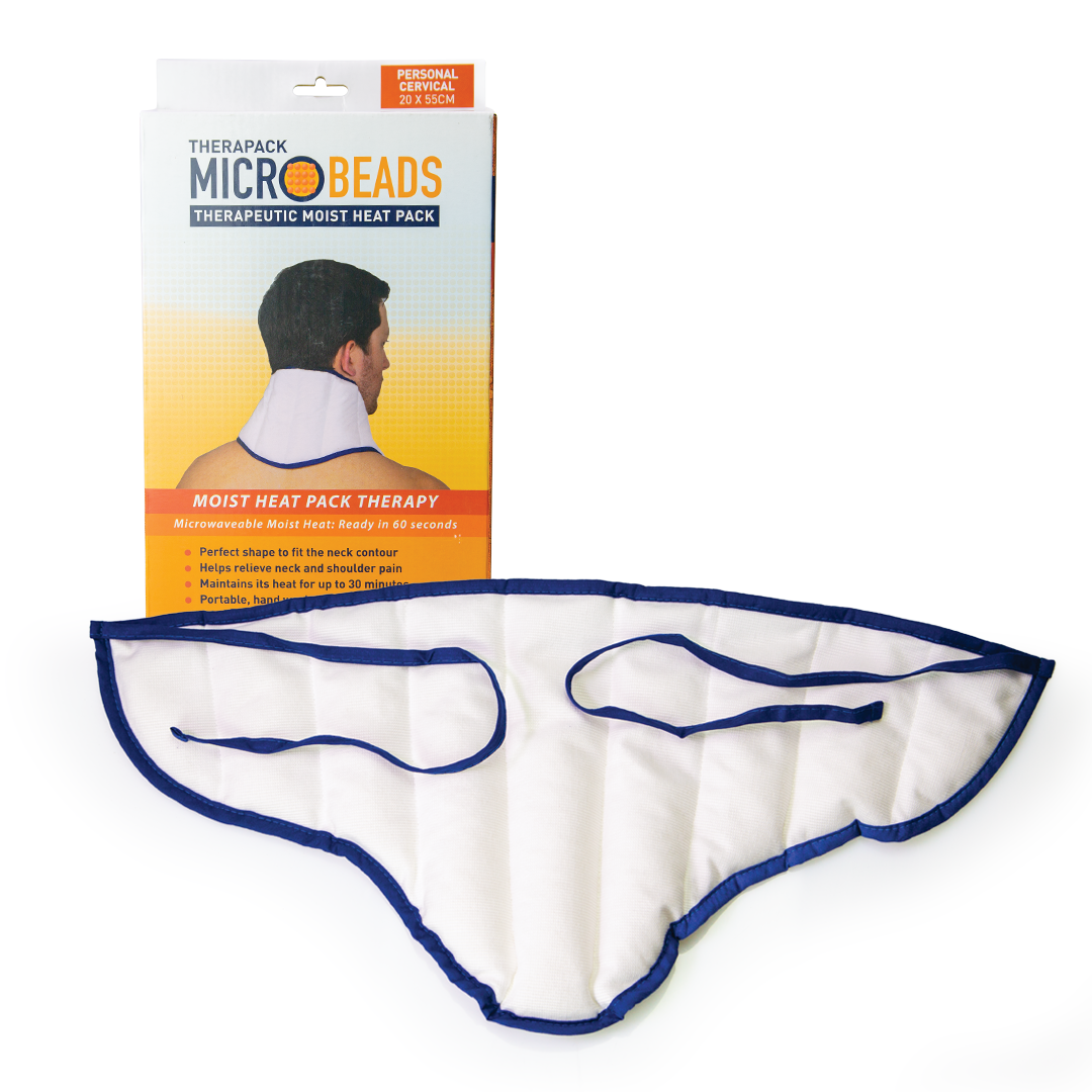 Hot & Cold Therapy Microbead Neck Wrap - Reusable Heating Pad for Neck Pain Relief, Cervical Support, and Muscle Relaxation - Perfect for Home, Office, and Travel Use