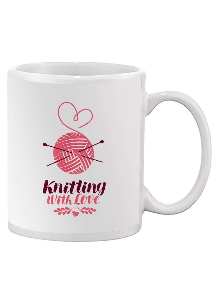 Knitting With Love Unisex Coffee Mug - Perfect for Tea, Coffee & Hot Drinks at Home or Office