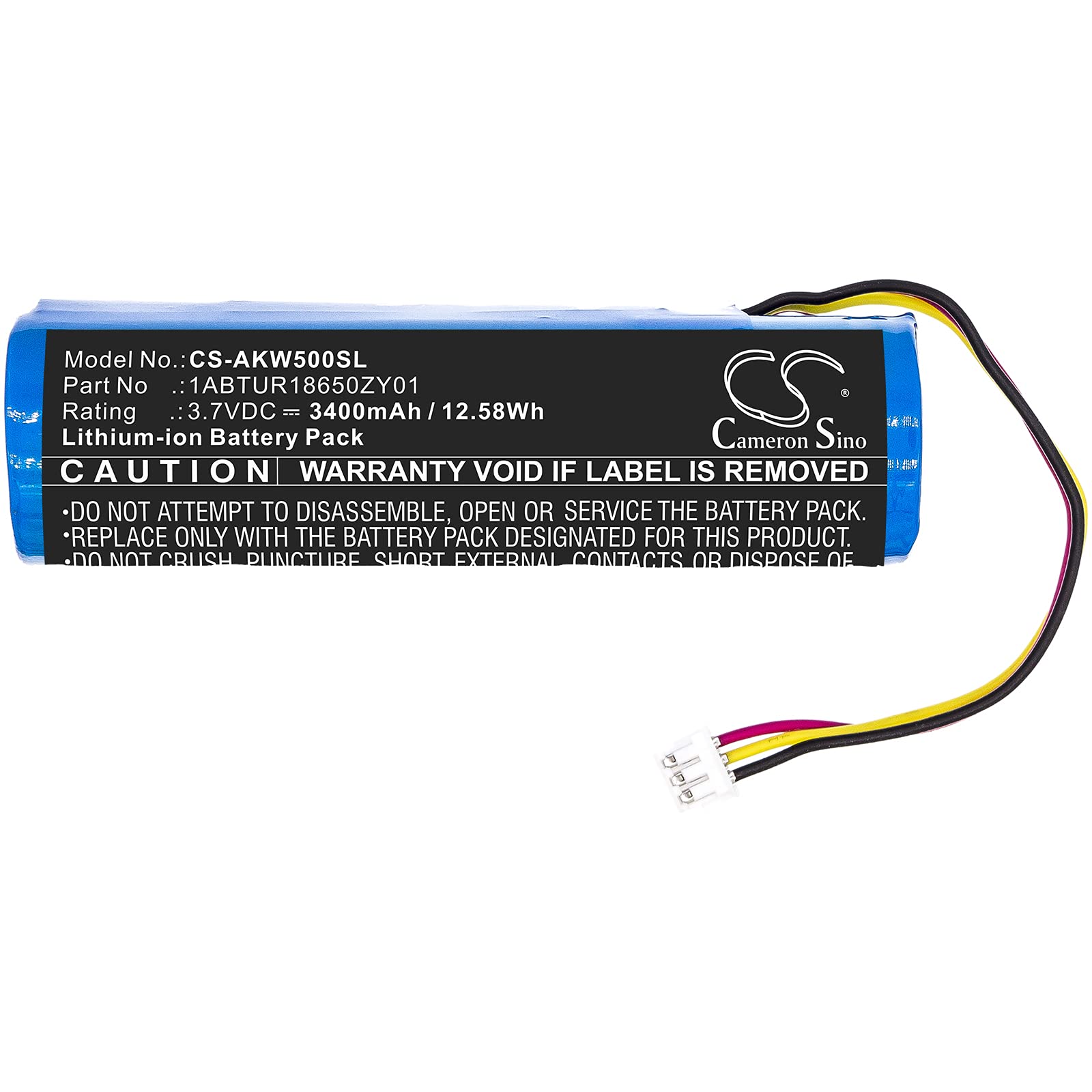 3.7V 18650 Rechargeable Battery Replacement for AKAI EWI 5000/5000 Solo (Part No: 1ABTUR18650ZY01) - Perfect for Electronic Wind Instruments, Music Performances & Studio Recording