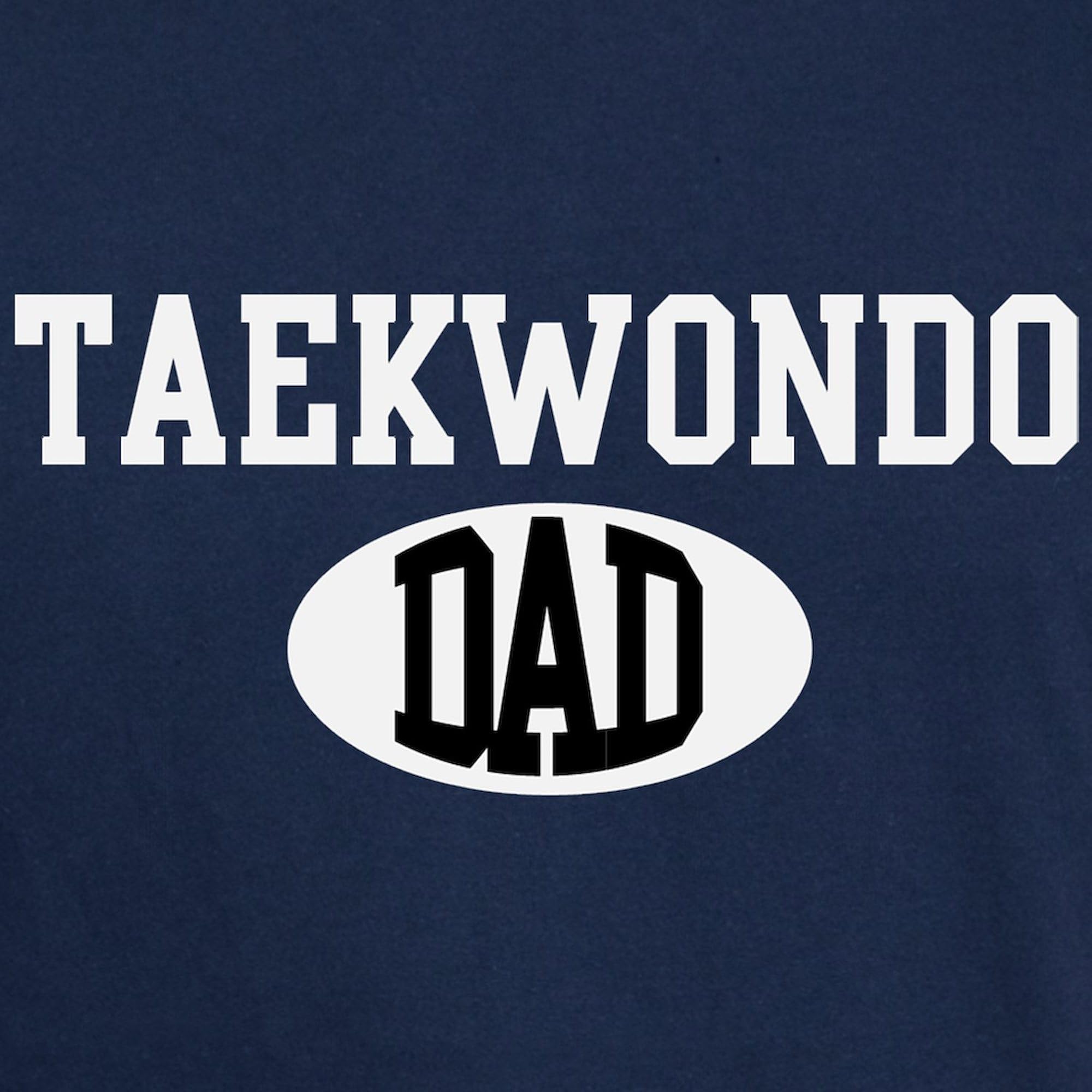 Taekwondo Dad Dark T-Shirt for Men - 100% Cotton Classic Graphic Tee | Perfect for Martial Arts Training, Father's Day Gifts & Casual Wear