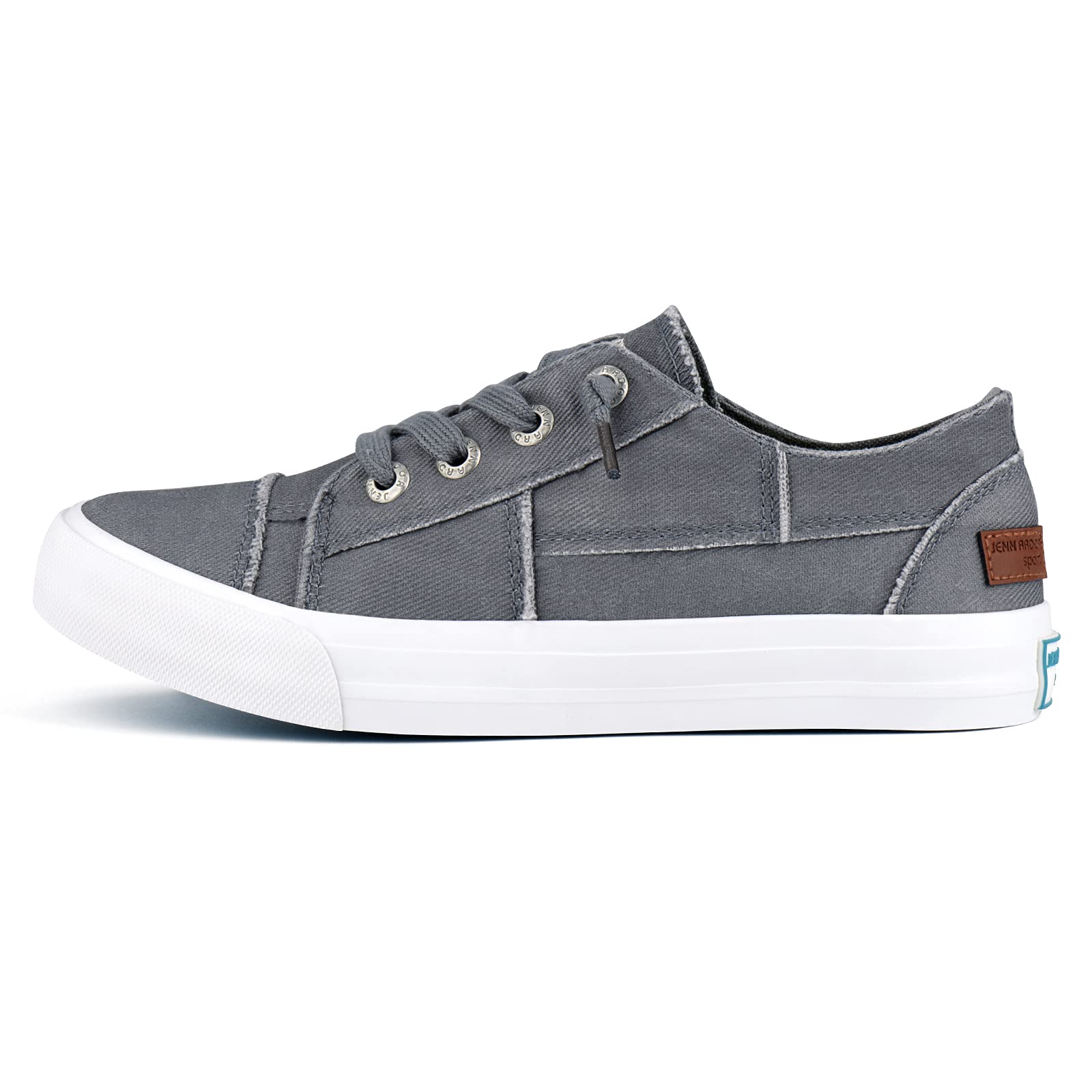 JENN ARDOR Women's Slip-On Canvas Sneakers - Comfortable Low Top Walking Shoes for Casual Wear | Perfect for Daily Errands, Shopping & Travel