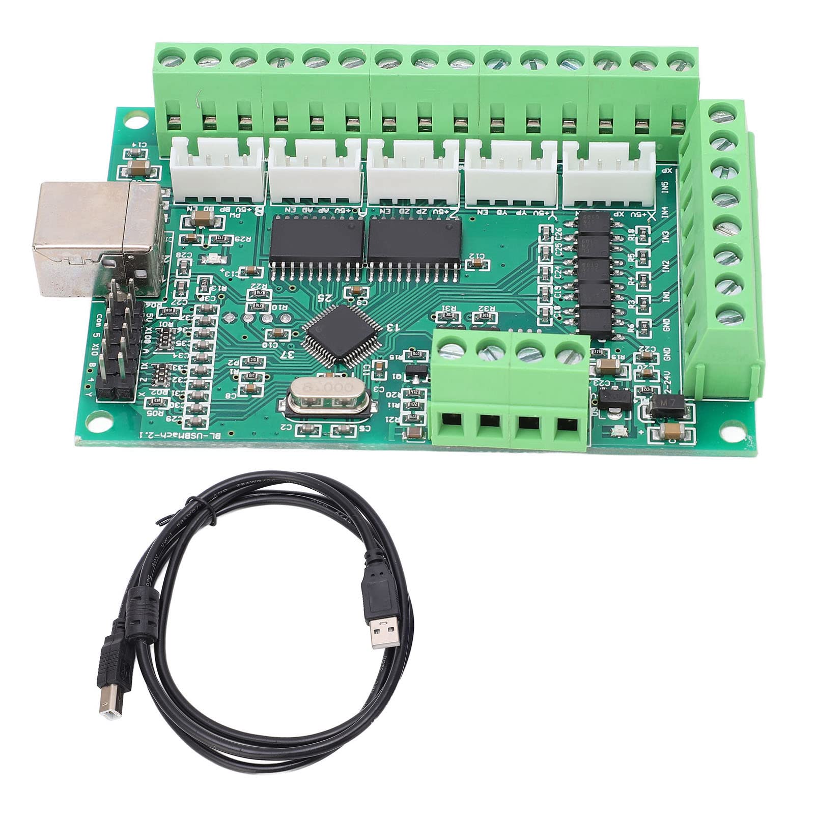FTVOGUE 5-Axis CNC Controller Board - USB Motion Control Card for Servo & Stepper Motors - 3D Printer Driver Module - Perfect for CNC Machines, Engraving & DIY Projects
